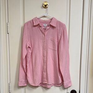 J. Crew Light Pink Crinkle Blouse